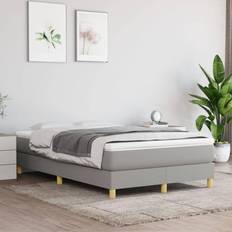 vidaXL Bedframe Stof Lichtgrijs 120x200 cm