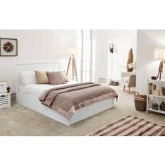 White Bed Frames GFW Como Wooden Lift Up 148x201cm