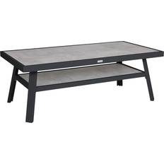 Noir Tables Basses d'Extérieur Brafab Samvaro Loungetisch 140x70 x H 50 cm Anthrazit Mit Glas