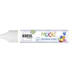 Rose Peintures pour les doigts Kreul Mucki Window Color Pen weiß 29 ml