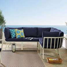 modway Riverside Collection EEI-3789-WHI-NAV Outdoor Sofa