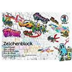 Hobbymaterial Ursus Zeichenblock 120 g/qm 'Street Art' DIN A4 hochwei� 30 Blatt