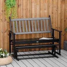 Wood Canopy Porch Swings OutSunny Patio Glider