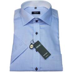 Eterna Oxford Comfort Fit Kortärmad Skjorta - Blue