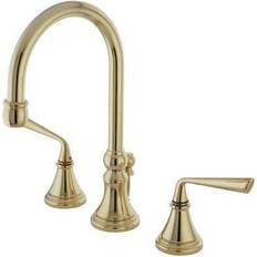 Taps Kingston Brass KS2982ZL 8 in Widespread Bathroom Faucet Polished Bra