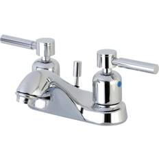 Taps Kingston Brass FB5621DL 4 in Centerset Bathroom Faucet Polished Chrome