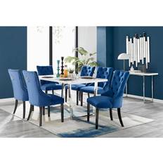Furniturebox Kylo White High Gloss Dining Set