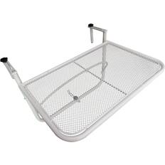 Stål - Vita Balkongbord OutSunny Balkong Hängbord Höjdjusterbar L60 x B56.5 x H45 cm Balkongbord