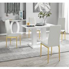 Gold Dining Sets Furniturebox Uk Imperia 4 Dining Set