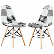 Life Interiors Chrono Patchwork Eiffel Set 2 Kitchen Chair