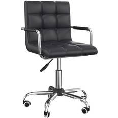 Height Adjustable Office Chairs Vinsetto Mid Back Black Office Chair 99cm