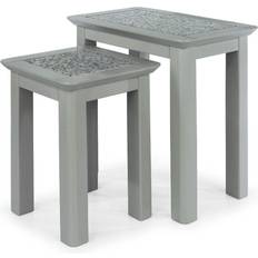 Grey Nesting Tables Core Products Perth Nesting Table