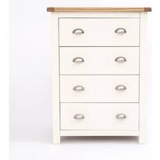 Chrome Chest of Drawers Lovere off-white 4 Petite Chest of Drawer