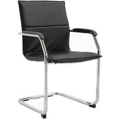 Chrome leather office chair Derba Black Office Chair