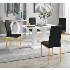 Gold Dining Sets Furniturebox Uk Imperia 4 Dining Set