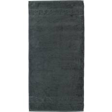 Cawö Noblesse Uni Gästehandtuch Schwarz, Grau