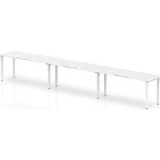 Evolve Single White Frame Writing Desk