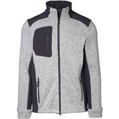 ID Strikfleece Cardigan lysgraa