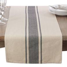 Natural Tablecloths Saro Lifestyle Cotton Table Runner With Banded Design Tablecloth Natural
