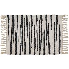 Cotton Place Mats Saro Lifestyle 3333.BW1420B 14 Chindi Place Mat White, Black