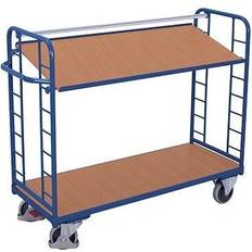 Sackkarren VARIOFIT Etagenwagen mit 2 Holzböden, 1.275x1.805x650mm, Enzianblau