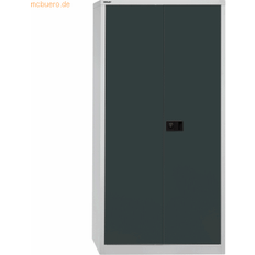 Bisley UNIVERSAL double door cupboard, HxWxD 1950 x 914 x 400 mm, 4 shelves, 5 heights, light grey charcoal