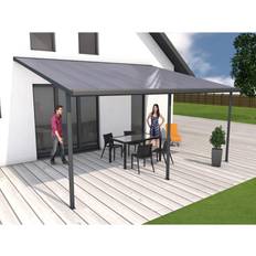Coperture per Patio Gutta Pergola Da Esterno Patio In Alluminio Antracite 4x5 Metri