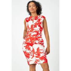 Roman Petite Premium Stretch Floral Twist Dress