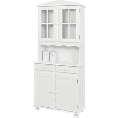 Vitrines en verre Inter Link Glass Front Buffet White Glass Cabinet 34.7x78cm