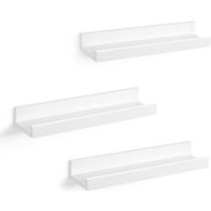 Songmics Witte Wandplanken Set van 3 L38 cm