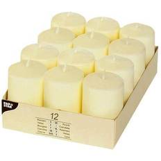 Candles & Accessories Papstar 12 Pillar Candles Diameter 40 x 60 mm Ivory Candle
