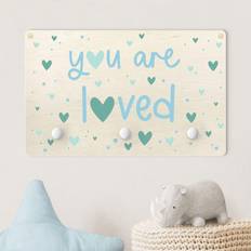 Appendiabiti Per Bambini You Are Loved Cuore Blu