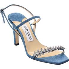 Denim Sandalen met hak Jimmy Choo Meira 85 Sandal - Blauw