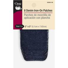 Patches & Appliqués Onken Dritz Denim 2 x 3-Inch 8 Count Dark Blue Iron-On Patches