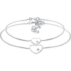 Elli Bracelet Women Mother Child Bracelet Love Connection with Crystals - 925 Sterling Silver