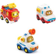 Baby bil Vtech 80-242104 Tut Tut Baby Speedster – set med 3 nödfordon brandmotor, ambulans, polis babybilar, flerfärgad