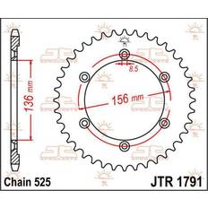 55 % Pneumatici per moto Sprocket Rear 42T 525