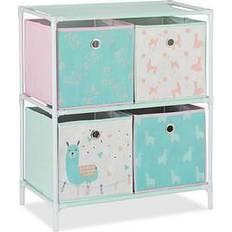 Relaxdays Kinderregal Lama mehrfarbig 53,0 30,0 62,0
