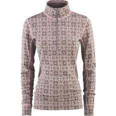 Donna - Marrone Strati di base Kari Traa Women's Rose ½ Zip Baselayer Top - Brown