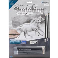 Blue Graphite Pencils Royal & Langnickel Sketching Made Easy Running Free