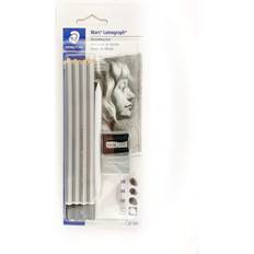 White Graphite Pencils Staedtler Mars Lumograph Charcoal Sketching Set Set of 7