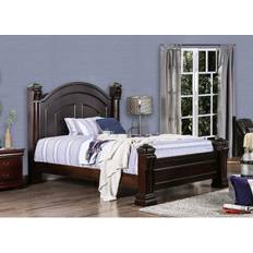 Purple mattress bed frame of America Tay Traditional Cherry Poster Bed