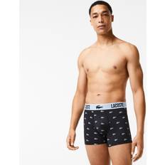 Lacoste Lot de 3 Boxers Courts Microfibre Imprimé Taille Noir/gris Fonce/blanc