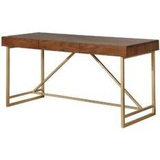 Gold Writing Desks Benzara Modern Style Wooden with Writing Desk