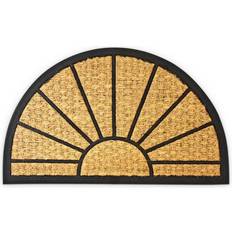 75.0 cm Entrance Mats Relaxdays Coir Semi-Circular Doormat Brown cm