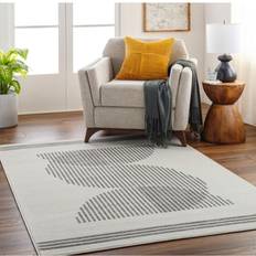 Large black and white rug Artistic Weavers Pisa Geometric Gray, White, Black 60x"