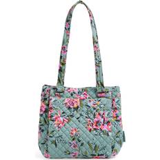 Vera Bradley Multi-Compartment Shoulder Satchel Purse, Rosy Outlook-Recycled Cotton