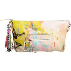 Desigual Grand sac à bandoulière peinture femme Blanc