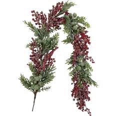 Glass Decorations Northlight 5 8 Frosted Red Berry Pine Artificial Christmas Garland Decoration