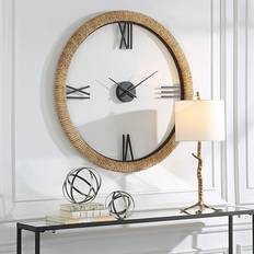 Brown Wall Clocks Uttermost Montecito Coastal Modern Wall Clock